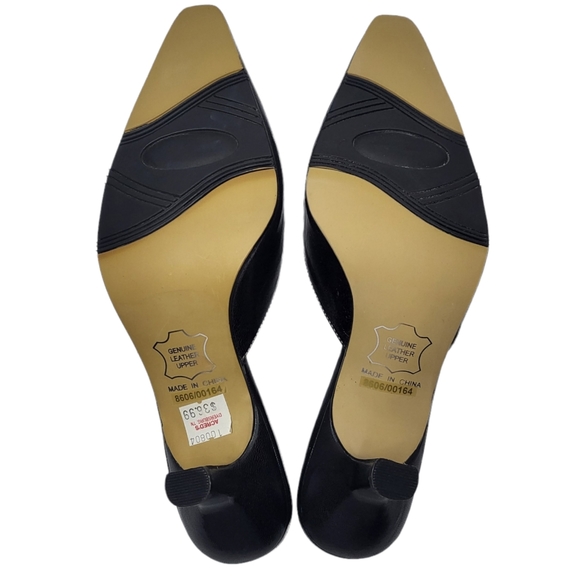 Española Amalia Black Mule Heels - Picture 6 of 7